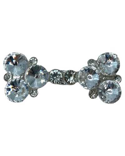 Hook Alamaro Jewel Metal Silver Silver Rhinestone 6.5x3 cm