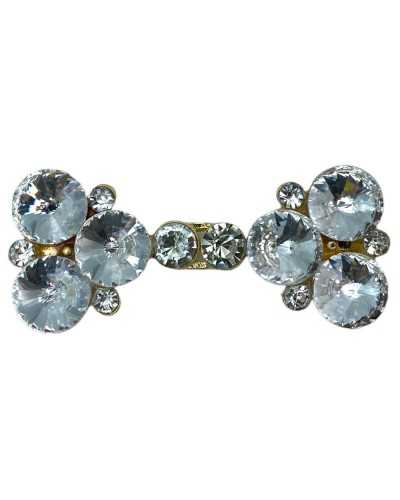 Hook alamaro jewel metal gold rhinestone silver 6.5x3 cm
