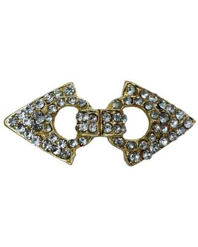 Hook Alamaro Jewel Metal Gold Strass Silver 5.5x2.5 Cm