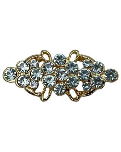 Hook alamaro jewel metal gold rhinestone silver 5x2.5 cm