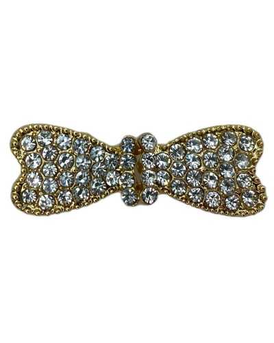 Hook alamaro jewel metal gold rhinestone silver 3.3x1.2 cm