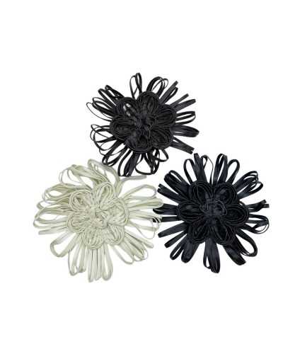 Faux Leather Flower Applique Clothing Accessories 10x10 Cm