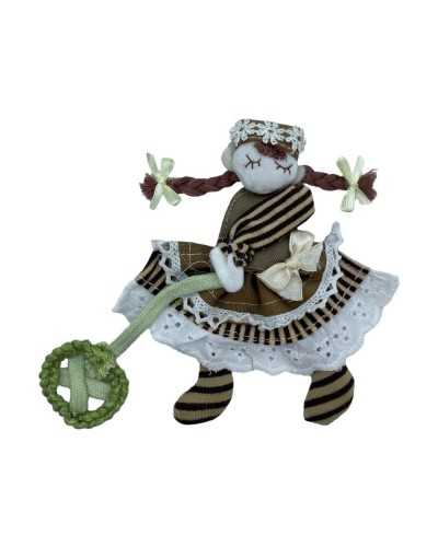 Applique Doll Braids Balloon Sewing 14x16 Cm