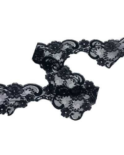 50 cm Piabilities application pizzotti French lace chantilly black sacking 9 cm high