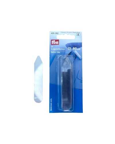 24 Lamellen transparentes Plastikhemd Prym 15x80 mm