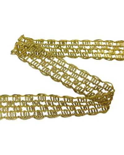 50 cm trimmings edge partition cover covers metallic wire lurex gold tall 2 cm