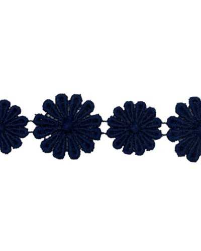 50 cm Spitze-Trimmungen Macramè Blue Gänseblümchen-Blume Schneiden High 2,7 cm