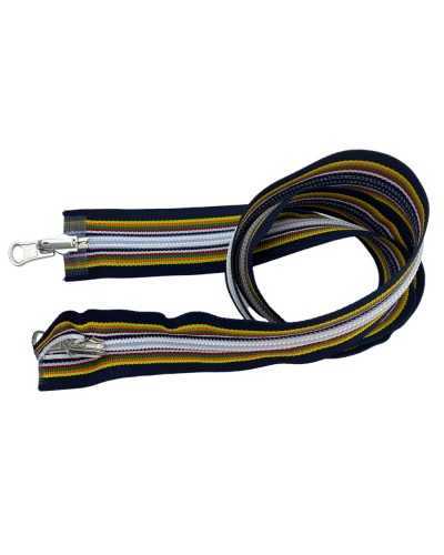 Multicolor zip zip spiral zip 2 reversible cursors silver metal long jacket 1 mt