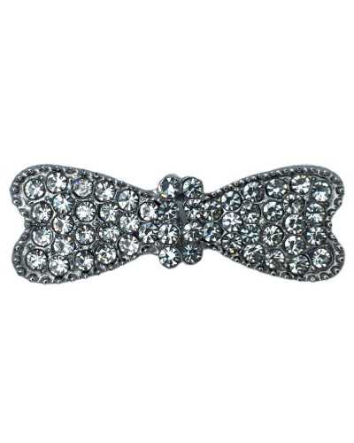 Gancho alamaro joyas de metal diamantes de imitación de plata 3.3x1.2 cm