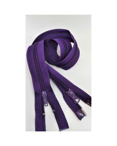 7-tooth chain zip closure in plastic with 2 sliders, detachable, 90 cm long
