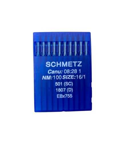10 Needles Schmetz Machine Size Solids Industrial NM: 100 Size: 16/1 501 (SC) 1807 (D) EBX755