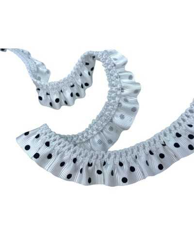 Pantamaneria Rouches Gros Grain Pois semi-style lace cochet high 2 cm