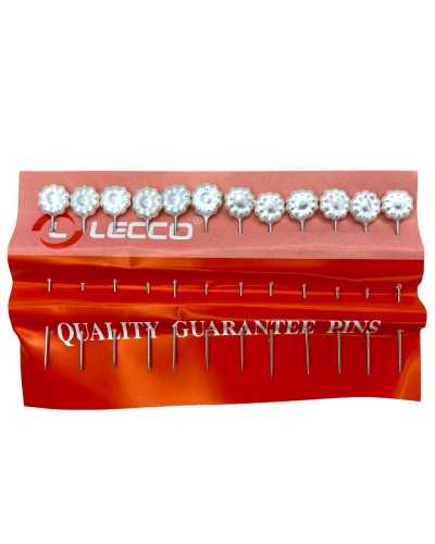 Pearl Flower Head Pins 12 pcs Three Star Sewing
