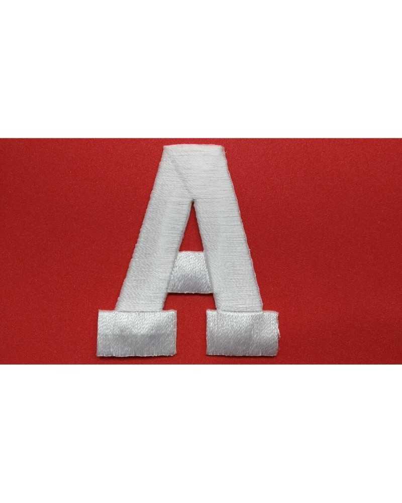 Alphabet Application Thermocollant Lettre Brodée Blocs Blancs 5 Cm De Haut