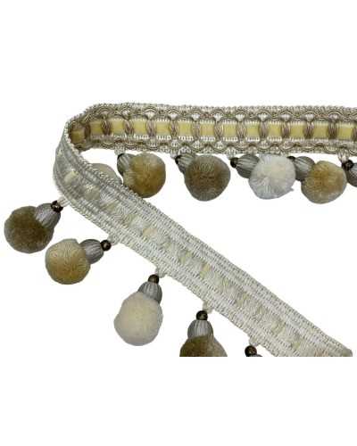 Plateau de cipolline 50cm Pon Pon Chenille Velvet Ruban Perle Bronze Lisse Bronze 3 Couleurs Shabby High 8cm