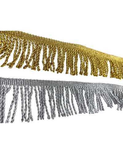 Garnitures à franges 2 Têtes Lurex Cordons High 7 cm