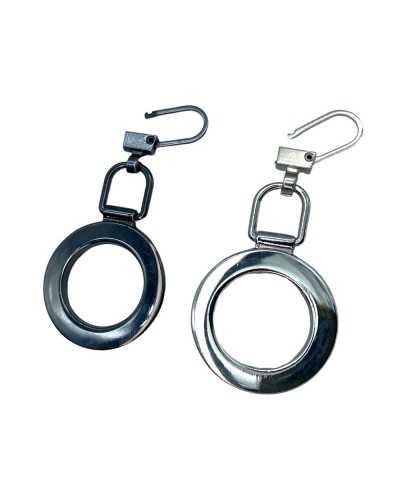 Tiralampo carabiner hook metal shiny circle 2.5 cm