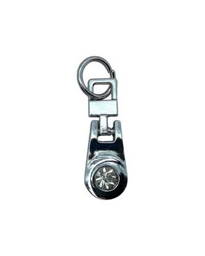 SALVAZIP POLOMO Cursor Cursor Hook Metal Silver Rhinestone Pendulum 10x32 mm