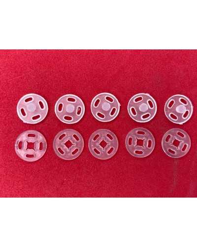 5 pairs button automatic male female pressure transparent plastic sewing 1.2 cm