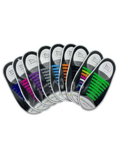 Cordones elásticos de silicona sin zapato, nudo, fácil de usar y ajustable