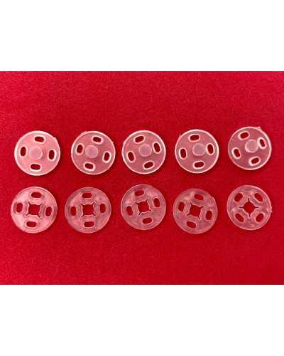 5 pares botón automático masculino mujer presión transparente alcantarilla 1 cm