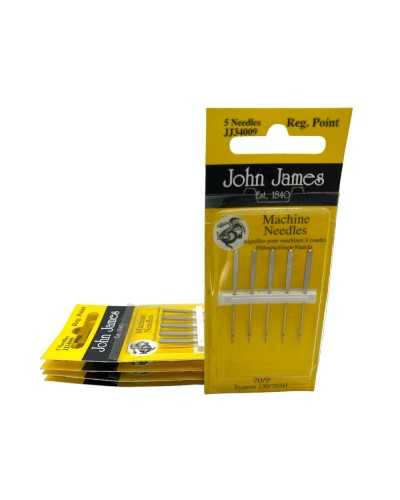5 needles for sewing machine John James for light fabrics 70/9