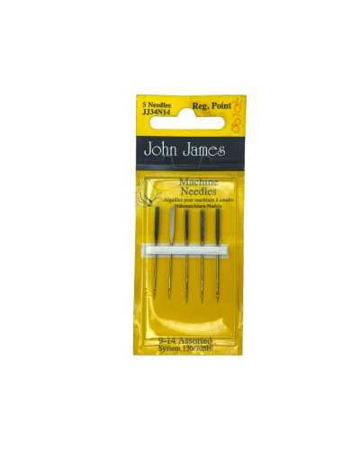 5 aiguilles 9/14 Assortiment Sistem 130 / 705H Machine à coudre John James Tissus légers