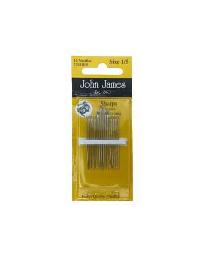 16 Sharp Mixed Needles Sharps Hand Sewing Mis.1 / 5 Three Star Tip John James