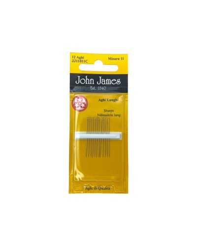 12 long sharps sewing needles Mis.11 Three star tip John James