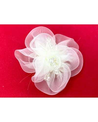 Anwendung Blume Organza Creme Abwasserkanalperlen 5 cm