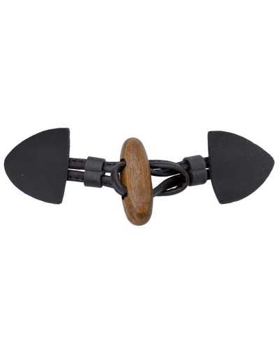 Alamaro Braun Live-artiger Kunstleder Fake Leder Olivetta Holz 15x4 cm