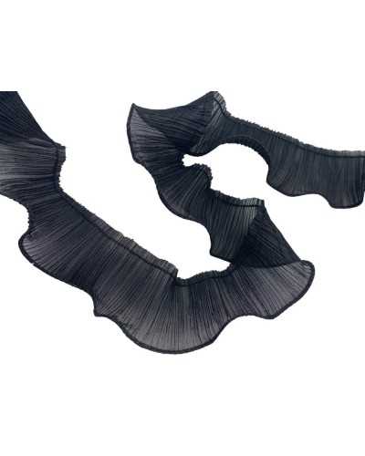50 cm Plot-Grundstücks-Plot-Schwarze Chiffon-elastische Wellrouche mit 4,5 cm
