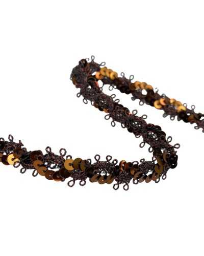 50 cm PASSAMANERIA Sequined agremano rust border cover cover high profile 1 cm