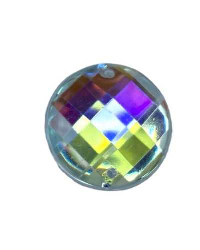 Sewing application round boreal rhinestone transparent 1.9 cm