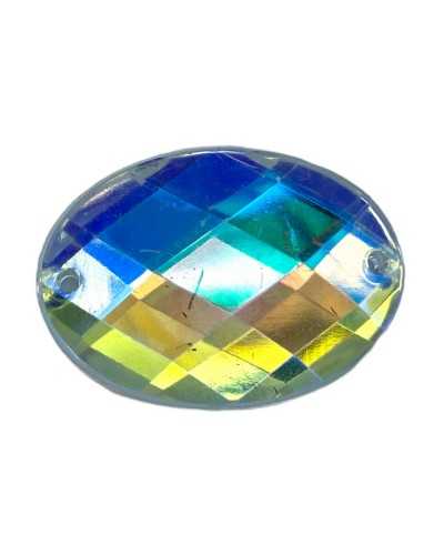 Nähende Anwendung oval Boreal Strass Transparent 9,5x1.8 cm