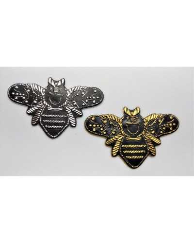 Aufbügelbarer Gummiflicken fliegendes Insekt Biene 3x5 cm