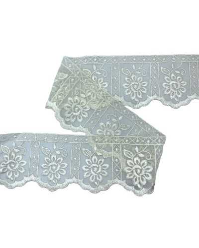 Tulle trimmings lace lace cream embroidery scalloped sunflower 7 cm