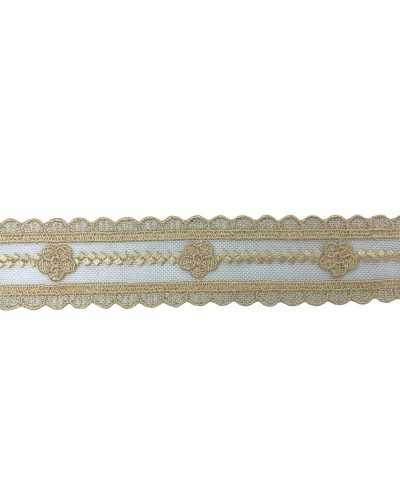 50cm Lace Trimmering Lace Tulle Viscose Cotton Tray Embroidery Ecrograph High 3.5 cm