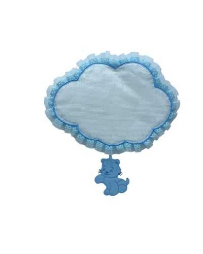 Birth Birth Cloud Canvas Aida White Rouges Lace Organza Baby High 29x22cm