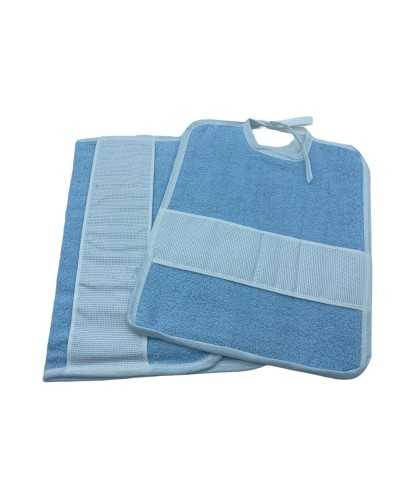Conjunto de asilo 2 piezas Bavetta Esponja Placemat Edge Aida Aida Lienzo