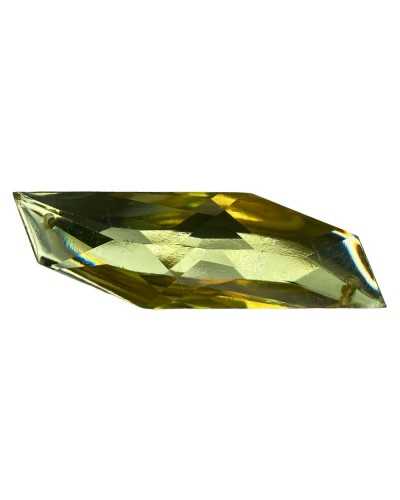 Aplicación Piedra Costura CRISTAL 2 Agujeros de resina facetada 4,5x1.4 cm