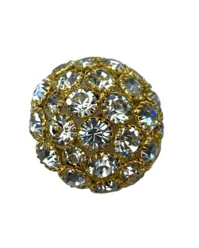 Midskin Jewel Box Runde Strass Metall Gold messen 2 cm