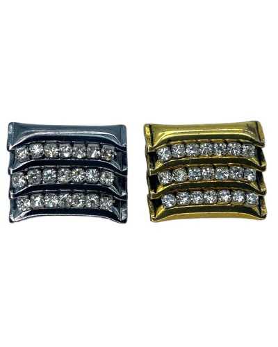 Goiello Strass flach Strass Silber Schlaf 2x1.5 cm