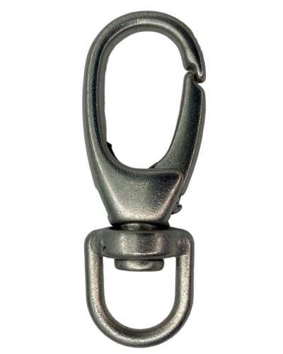 Bolso de carabiner de plata de arena de gancho de metal 6x2 cm