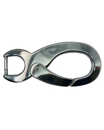Metallhaken glänzender silberner Karabiner-Tasche 8,5x4 cm