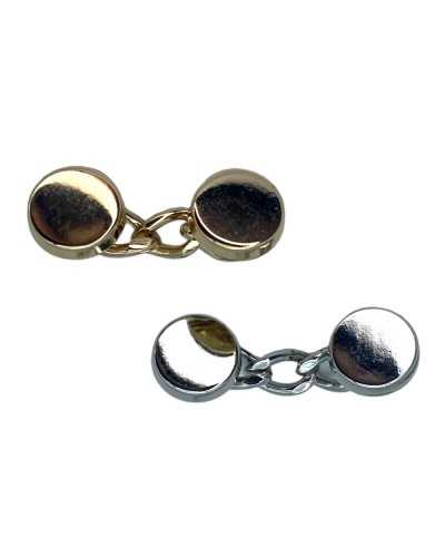 Botón de gancho de Alamaro Gemelos Pequeñas cadenas bombardeadas Tamaño de metal 2x0.7 cm