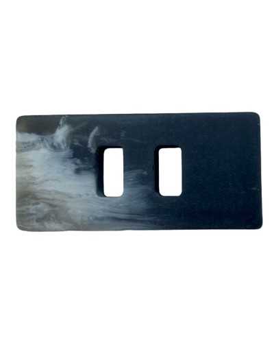 RECTANGULAR BUTTON RECTANGULAR MARMORIZED GRAY 1.5X3 CM