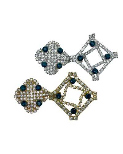 Jewel hook Rhinestone silver octanio metal 7x4 cm