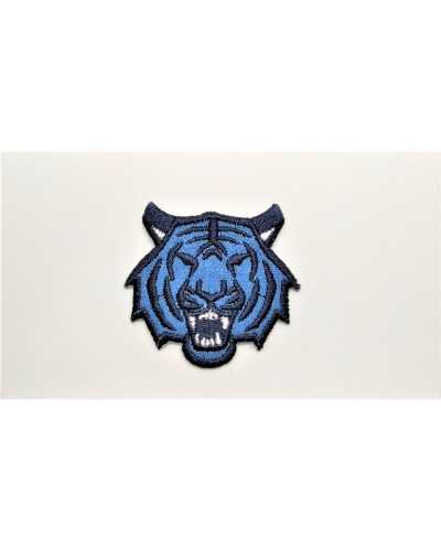 Application Patch Iron-on Patch Fabric Embroidery Tiger Head 50x45 Mm