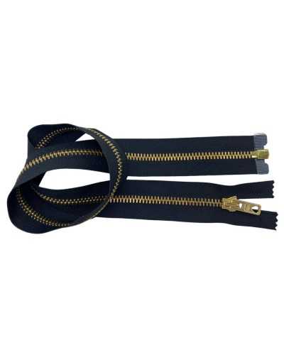 Zip Zipper Closure Black Metal Gold Chain Unlockable Long 60 cm